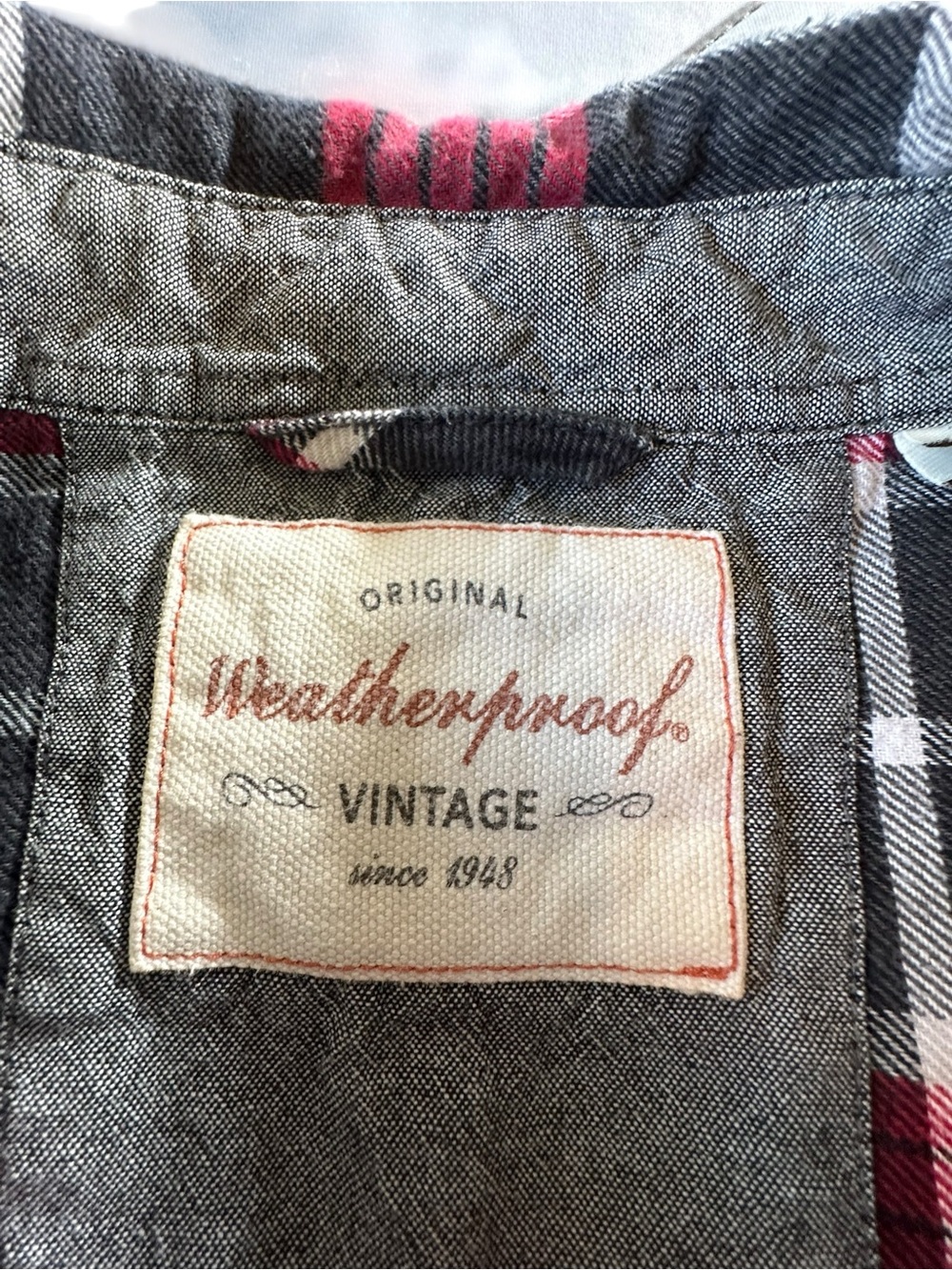 Weatherproof Red and Black Plaid Button-Down Shirt Large - Picture 3 of 13